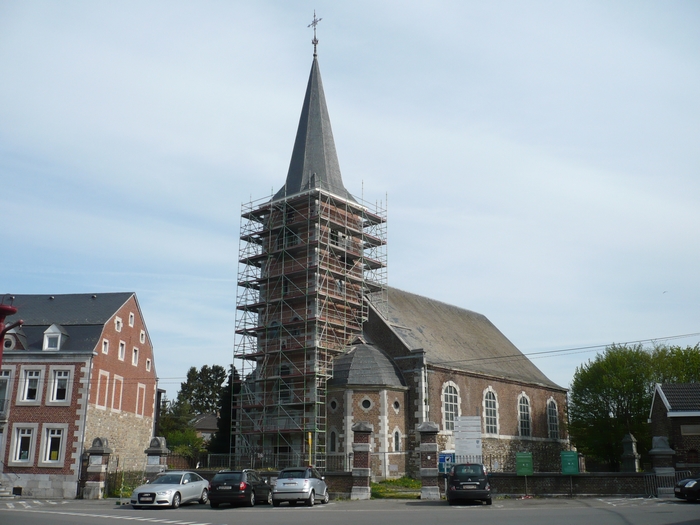 glise St Lambert sous chafaudages