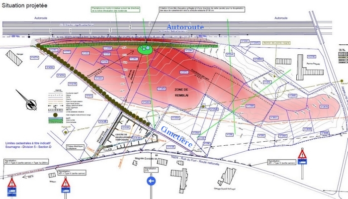 Plan du projet de remblai