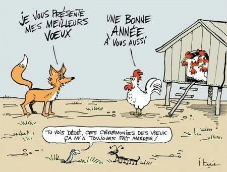 Vœux du renard aux poules